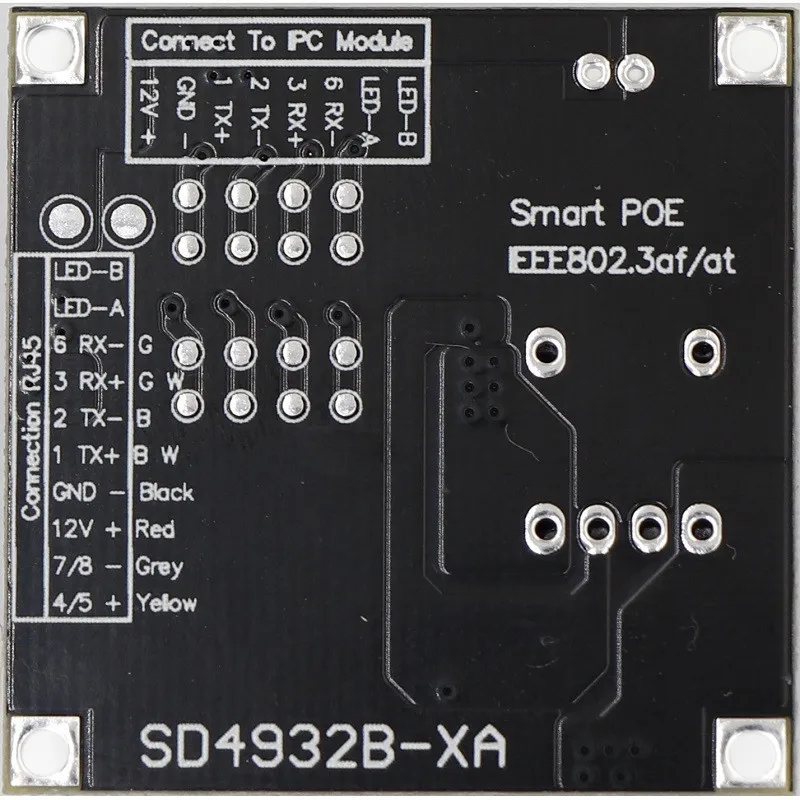 Плата модуля PoE для сетевых IP-камер видеонаблюдения питание от сети Ethernet 12 В 1 А