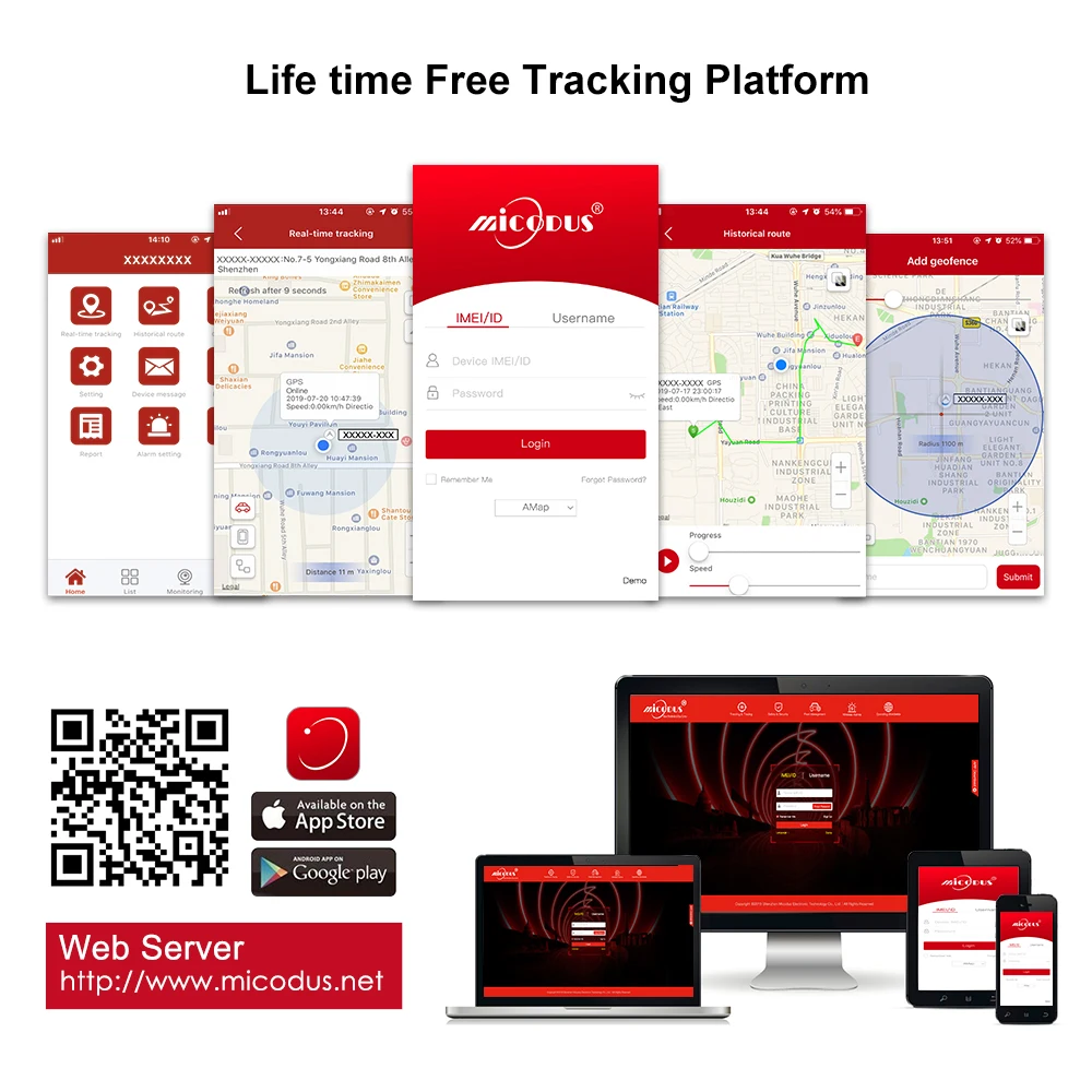 

Waterproof GPS Tracker GPS Locator Vehicle GPS AT4 10000mah Builtin Battery Accurate Position Overspeed Alarm Free Track Web APP
