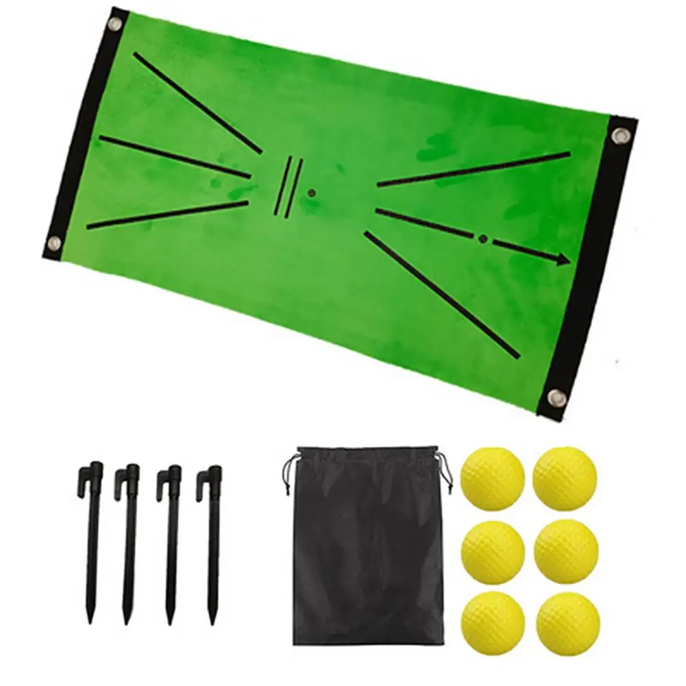 

Golf Training Mat Durable Golf Practice Mat Pad Golf Swing Mat Hitting Batting Direction Mark Trace Golf Practice Training Aids