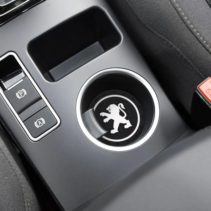 

car accessories Water Cup Bottle Holder Anti-slip Pad Mat Silica Gel for PEUGEOT- RCZ 108 208 301 308 2008 Rifter TRAVELLER