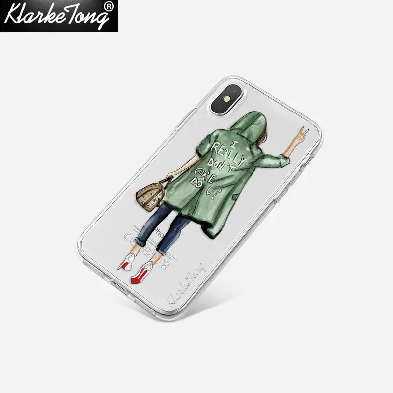 Модный прозрачный силиконовый чехол для телефона iPhone 11 XS MAX XR 8 7 6s Plus | Мобильные