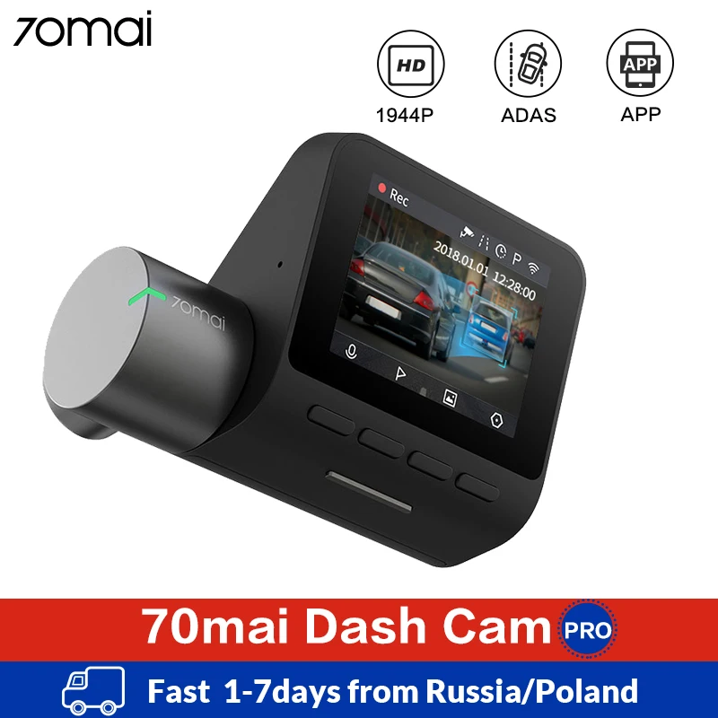 Xiaomi 70Mai Pro Dash Cam 1944P gps ADAS Автомобильный видеорегистратор камера Wifi ночное видение парковочный монитор английское Голосовое управление видео рекордер