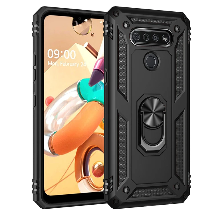 

Shockproof Case for LG K51 Q51 Case Cover Military Armor Drop Protective Ring Holder Magnet Phone Case K 51 Q 51
