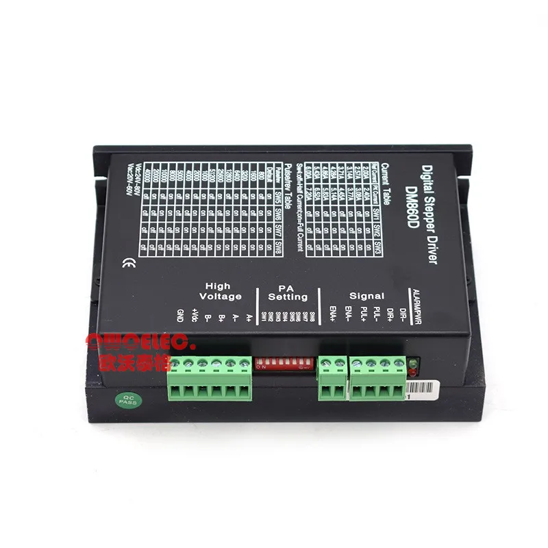 Драйвер двухфазного шагового двигателя DM860D ток 2 4 а входное напряжение 24 80 В
