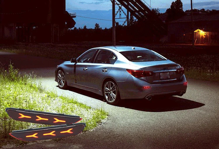 

eOsuns Car styling for Infiniti Q50 Q30 Q70 JX35 QX80 rear lamp, brake light, daytime running light,reversing signal fog lamp