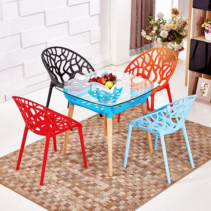 

Modern Simple Hollow Chair Restaurant Dining Chair Restaurant Office Meeting Computer Chair Nordic Home Bedroom Plastic Chair