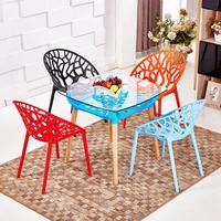 modern simple hollow chair restaurant dining chair restaurant office meeting computer chair nordic home bedroom plastic chair