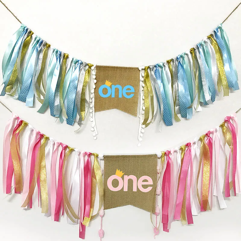 Декорации для первого дня рождения детей баннер флаг один год гирлянда мальчиков