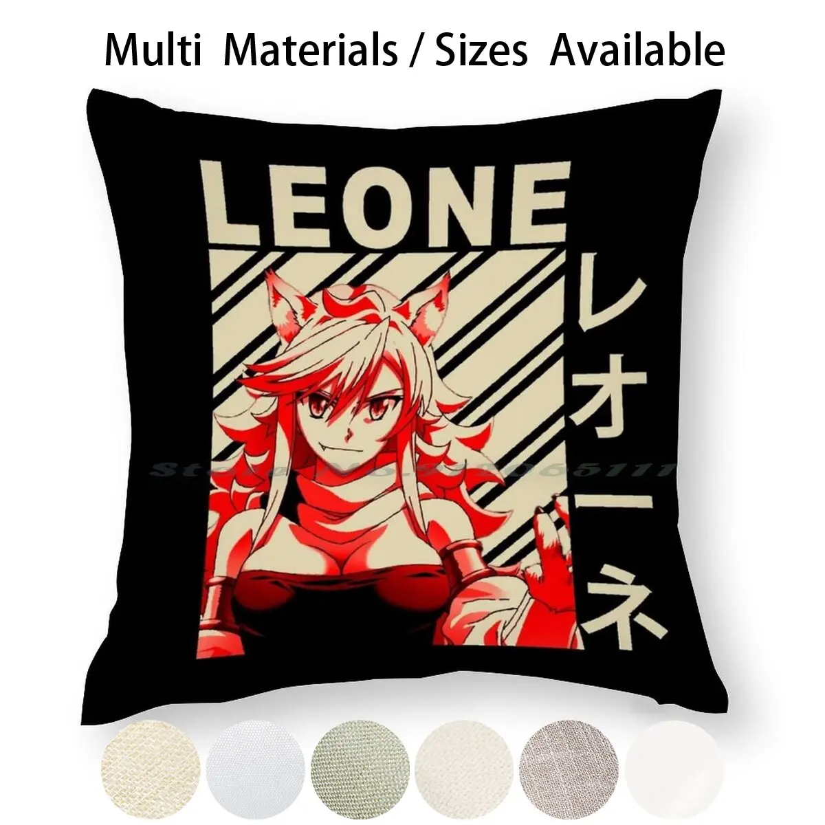 Наволочка-подушка из хлопка и льна льняная с аниме Akame Ga Kill | Дом сад