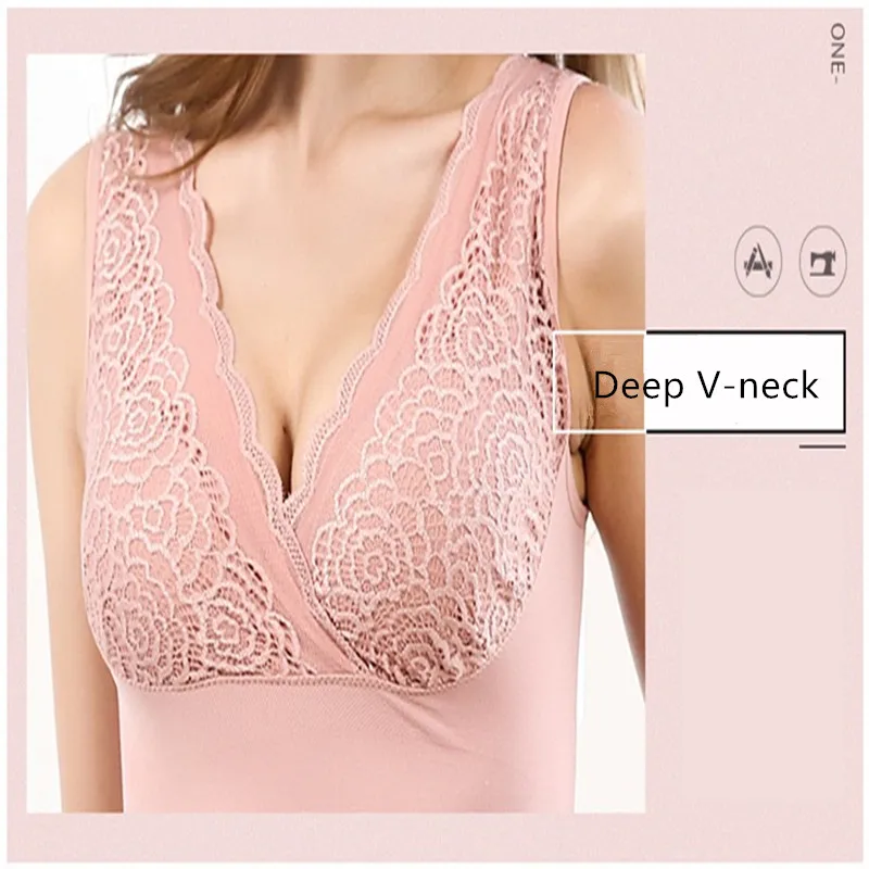 Сексуальные женские Теплые майки Осенние корректирующие фигуру с глубоким V