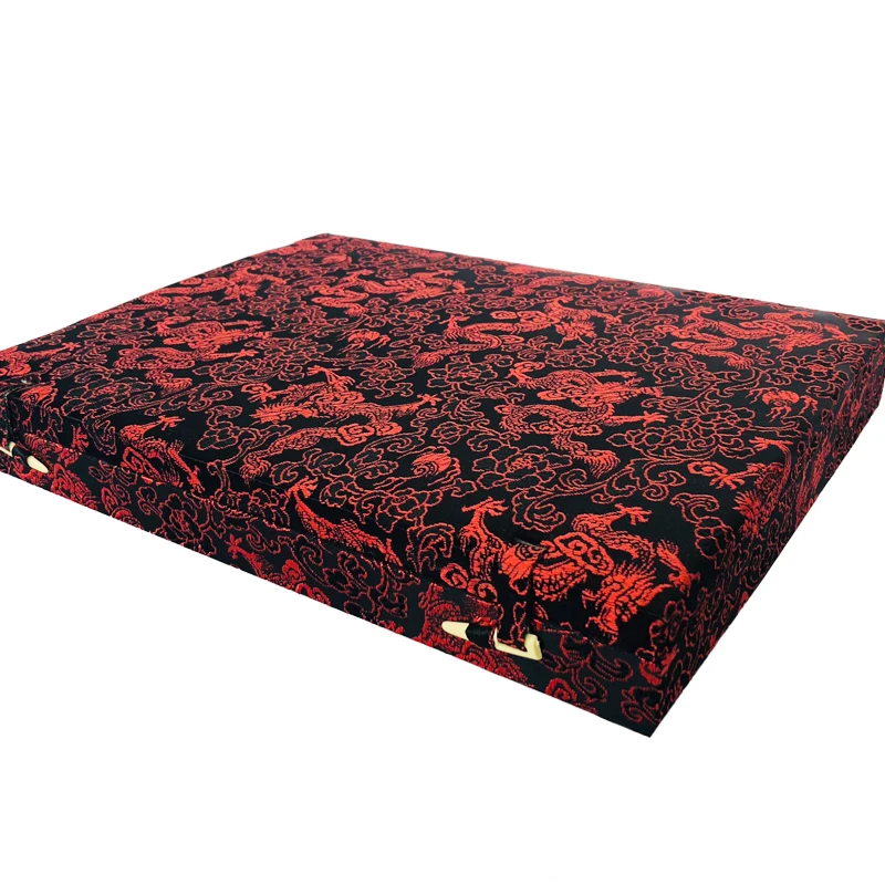 High End  20 Grid Slots Chinese Silk Brocade Box Wooden Jewelry Storage Box Organizer Collection Case Packaging Birthday Gift