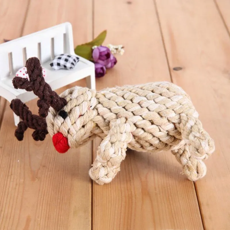 Sika олень плетеная веревка для кошек жевательная игрушка собак интерактивные