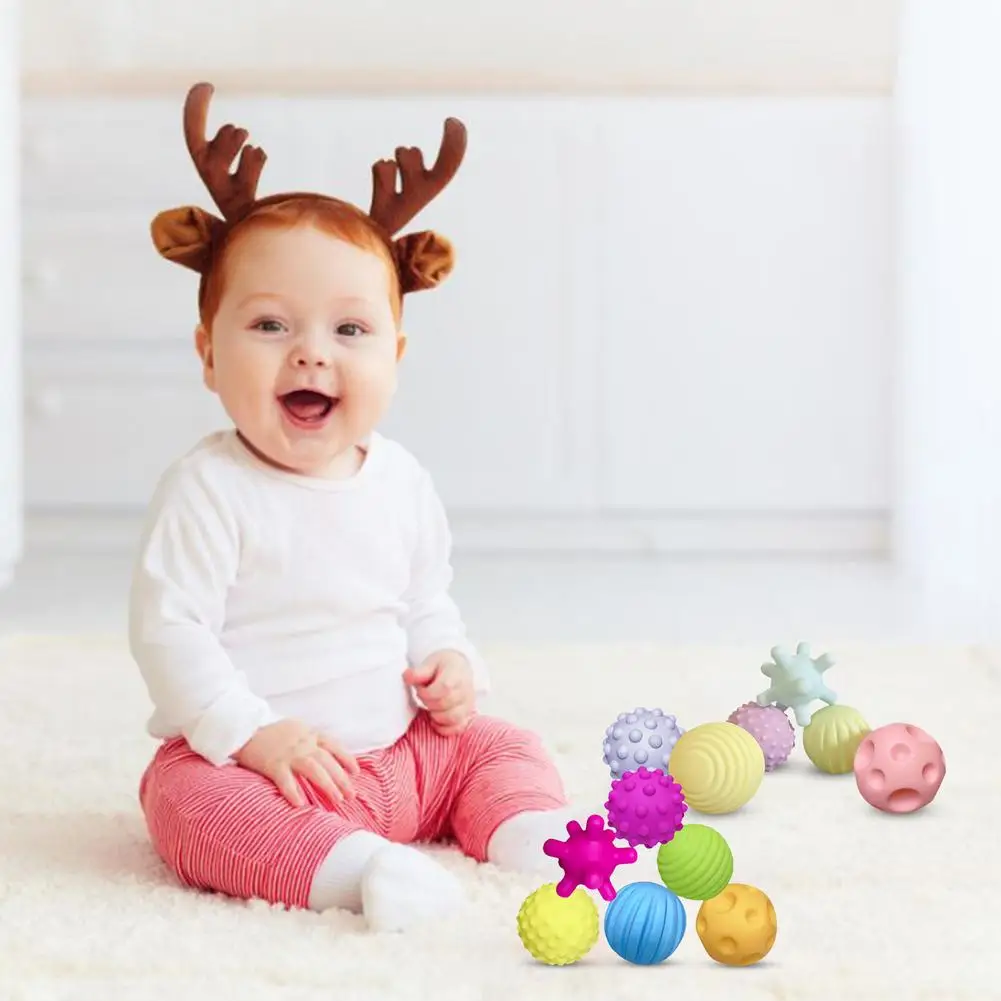

Tactile Perception Massage Ball Puzzle Can Bite Cognitive Ball Kid Bathing Soothing Toys Baby Toy Soft Rubber Hand Catching Ball