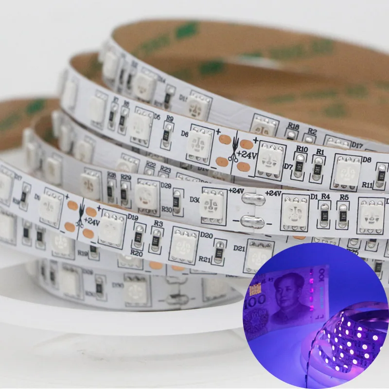 

УФ светодиодная лента Viktorovna 5050 SMD фиолетовая