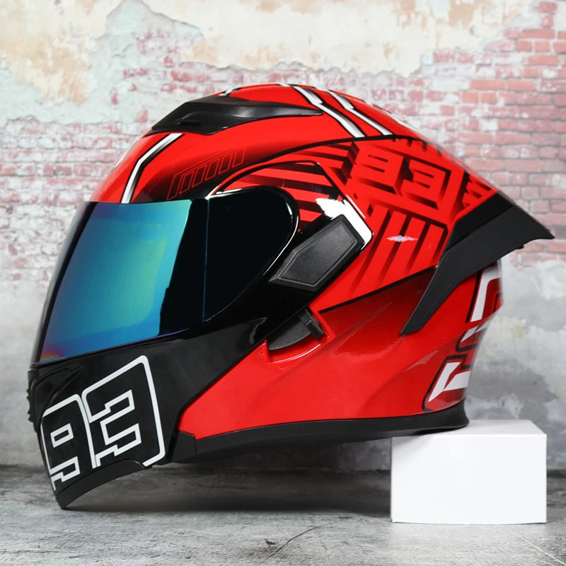 Модульный мото rcycle шлем флип анфас гоночный шлем cascos para мото двойной объектив может быть оснащен Bluetooth capacete DOT - Цвет: 14