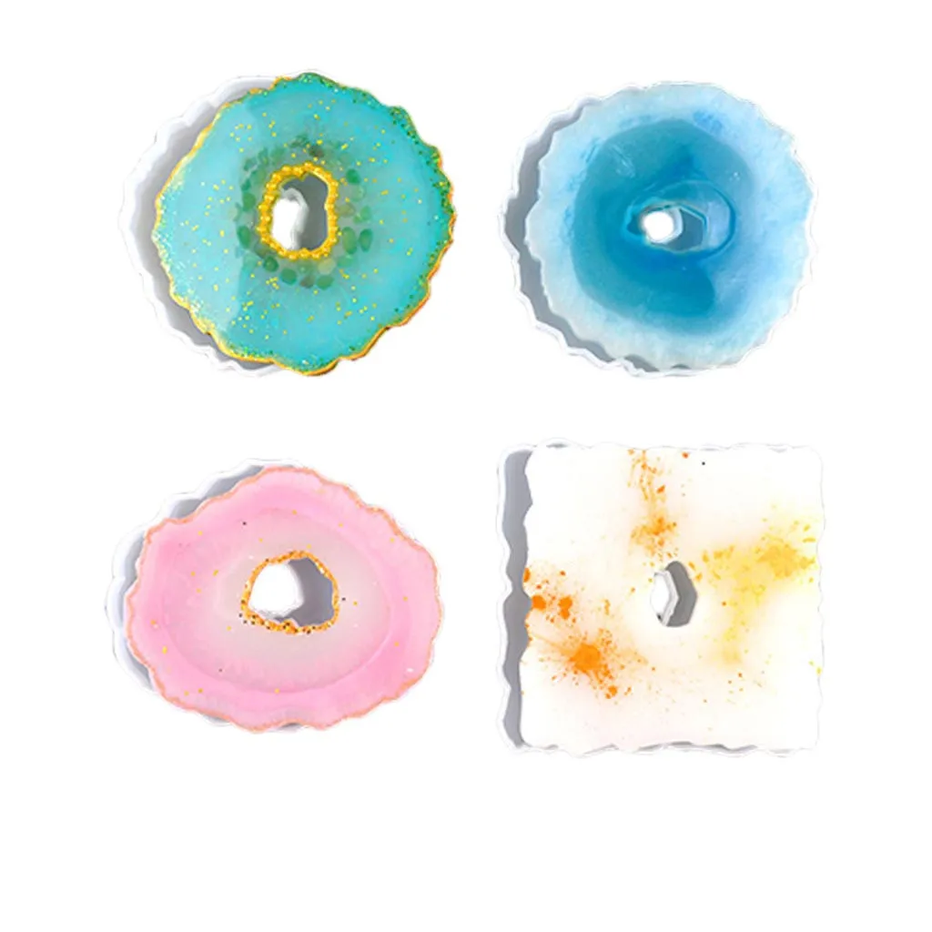 Разноцветный настольный коврик силиконовая форма Прозрачная из смолы подставка