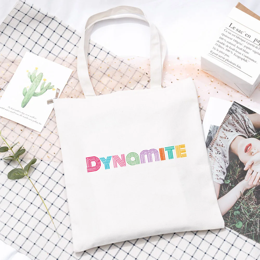 

KPOP canvas bag Bangtan Boys Dynamite Shoulder Bag Trailer Photo Peripheral Canvas Fashion Portable Storage Bag