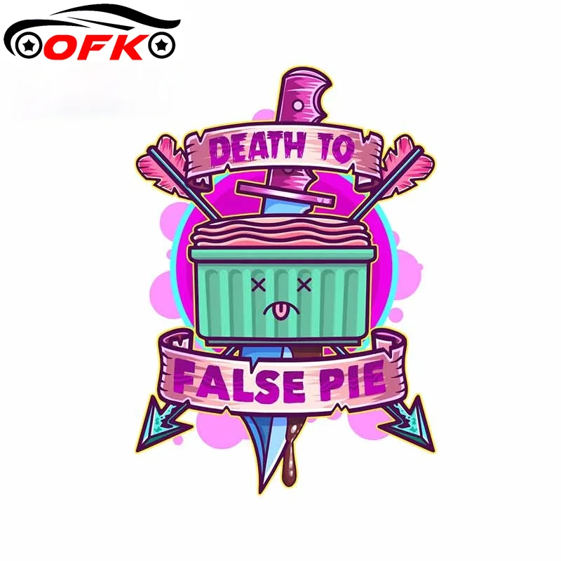 

Car Stickers Decor Motorcycle Decals Death To False Pie Decorative Accessories Creative Sunscreen Waterproof PVC,13cm X 9cm