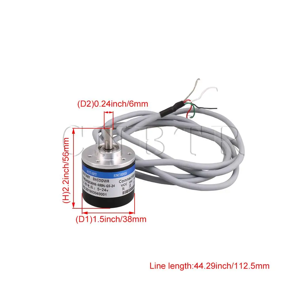 CNBTR 600P/R Incremental Rotary Encoder DC5-24V Wide Voltage Power Supply 6mm Shaft | Инструменты