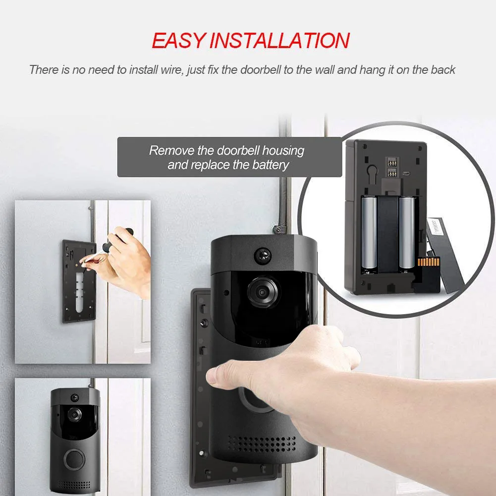 

WIFI Wireless Video Intercom Doorbell Low Power Consumption Smart Security Camera HD For Door Home Security Alarm Type Equipment