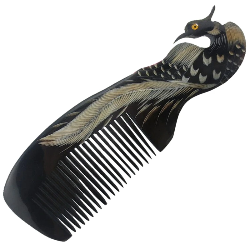 

Retro OX Horn Comb Hair Brush Health Scalp Massage Combs Detangle Magic Anti-Static Comb