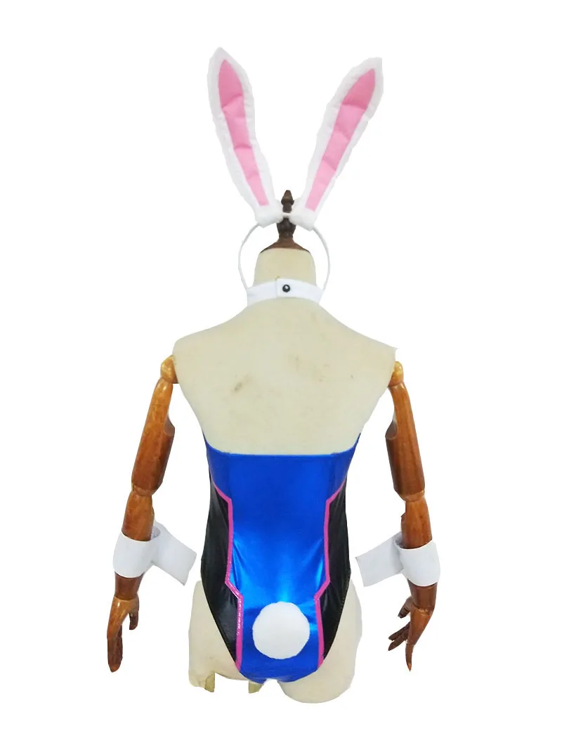 Женский комбинезон для косплея D.va Bunny Girl полный комплект с ушками и завязкой на