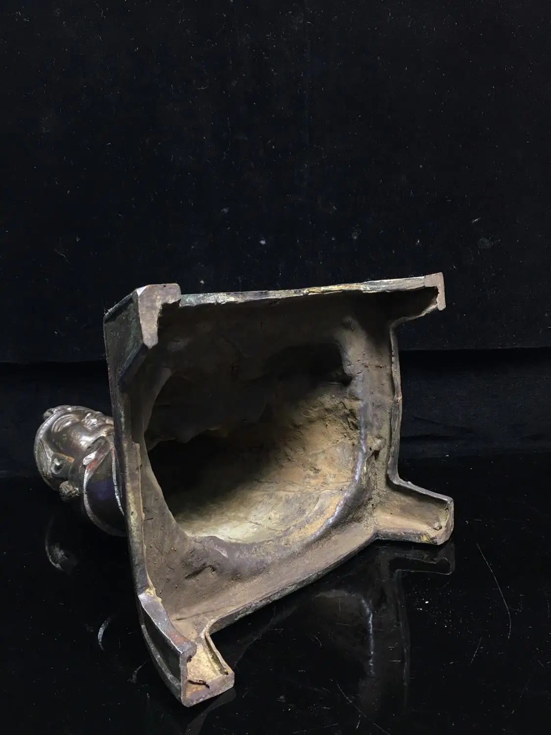 

Home Decor 11" Tibet Buddhism Temple Old Bronze Northern Wei Style Buddha Sitting Buddha Taoist teacher Enshrine the Buddha