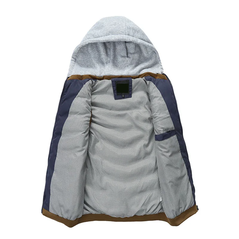 Outdoor Winter Hiking Warm Thicken Hooded Soft Shell Men Vest Jackets Windproof Comfortable Leisure Slim Fit Mousse Cotton Coat | Спорт и
