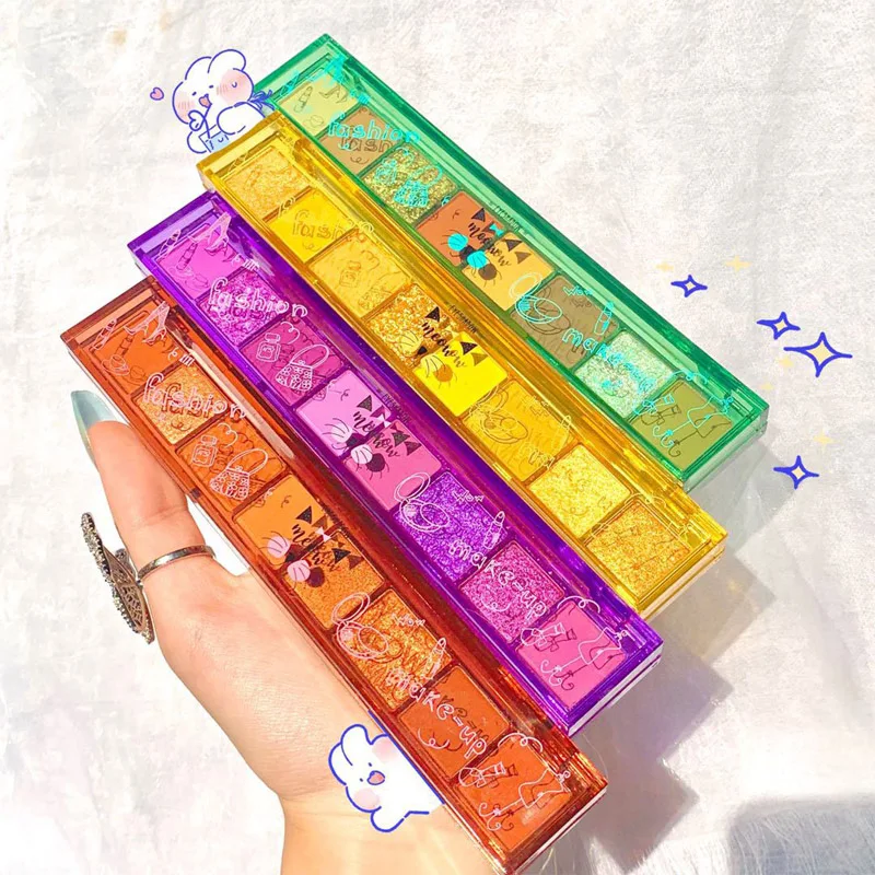 

8 Colors Long-lasting Eyeshadow Palette Shimmer Eye Shadow Easy To Wear Matte Glitter Eyeshadow Waterproof Eye Makeup Pallete