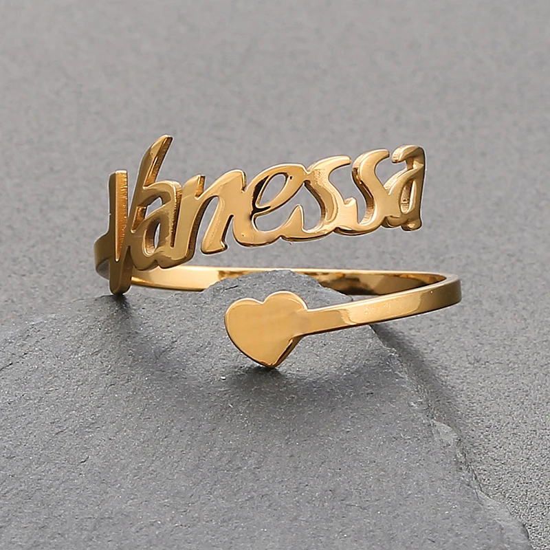 Именные Кольца На заказ персонализированные ювелирные изделия из нержавеющей