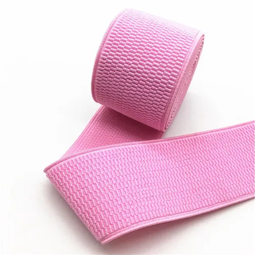Pink 50 мм утолщенные резинки красочный резиновый эластичный пояс DIY ручной работы швейная одежда куртка брюки пояс аксессуары 1 метр - Цвет: Pink