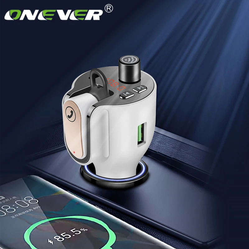 Автомобильное зарядное устройство Onever USB FM-трансмиттер Bluetooth 5 0 FM-модулятор
