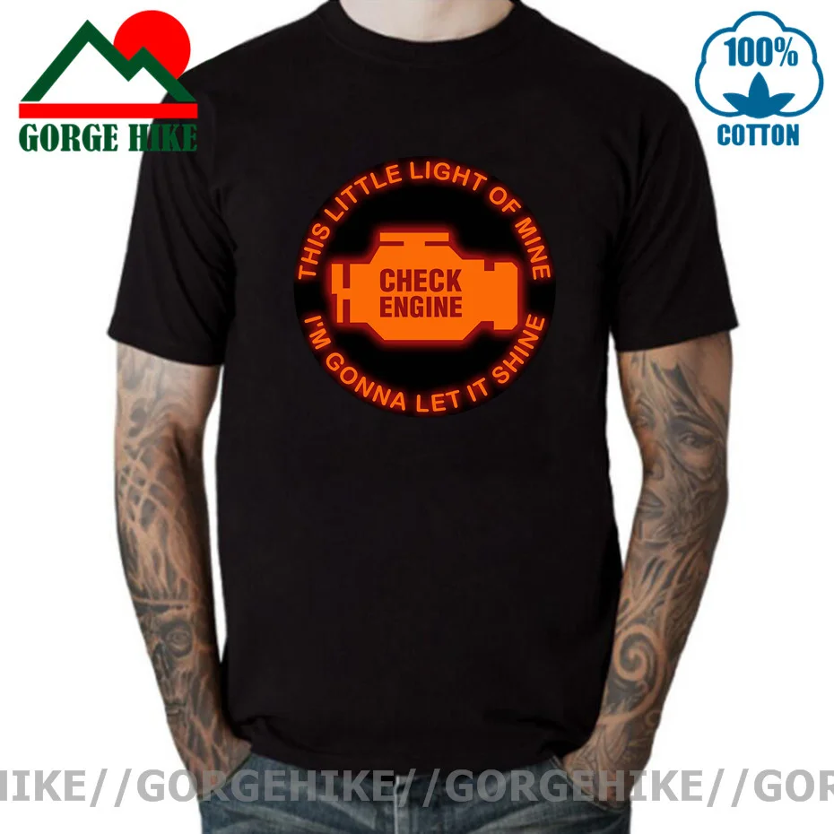 Проверка двигателя Let It Shine Механическая Мужская футболка инженер по фиксации