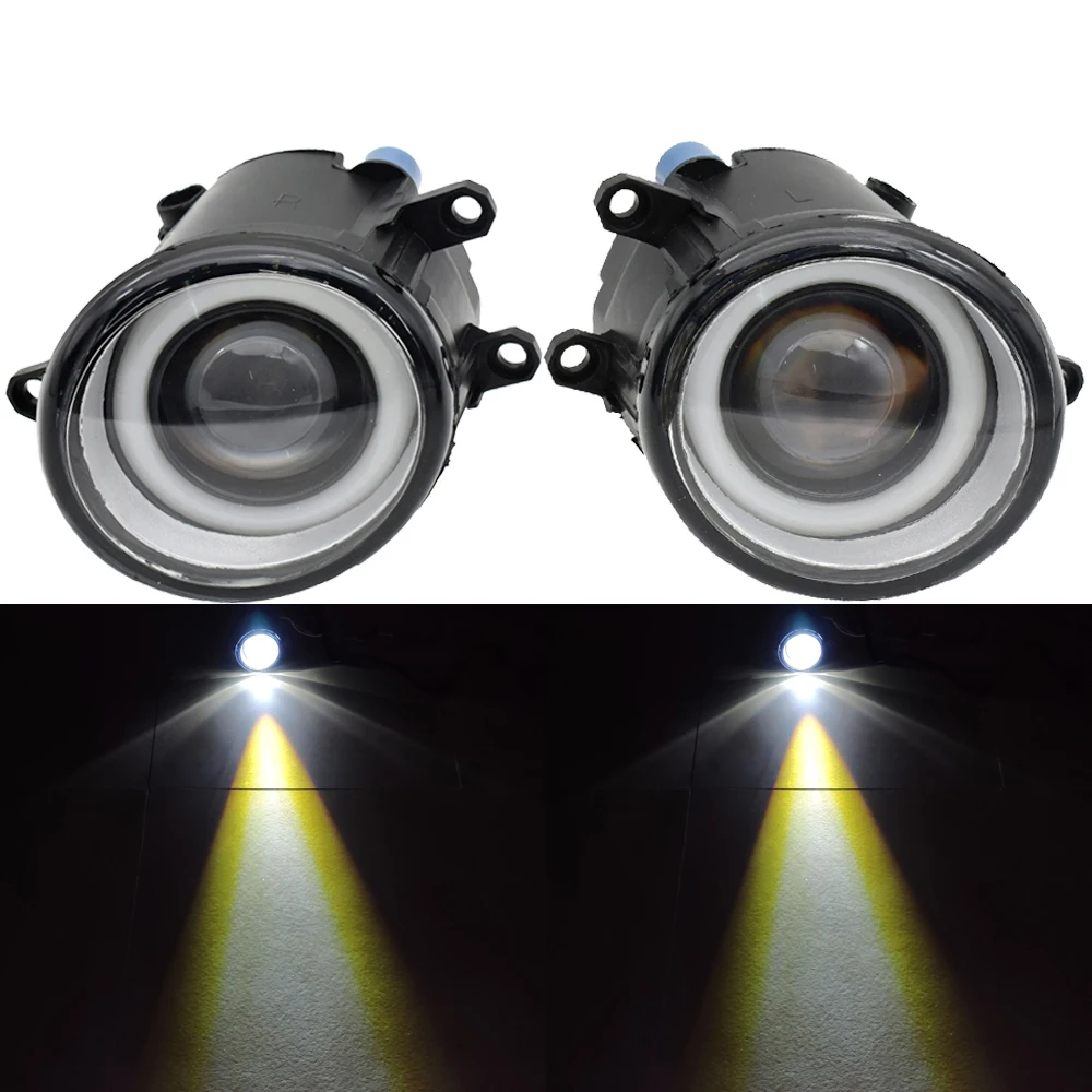 

Для хэтчбека Toyota Yaris 2006-2014 Автомобильные противотуманные фары Angel Eye передний бампер противотуманные фары в сборе гало кольцевая дневная ходовая фара