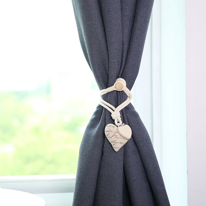 Cotton Heart Curtains Holder Tieback Magnet Curtains Buckle Clips Magnetic Shower Curtain Strap Accessories Home Gordijn Houder