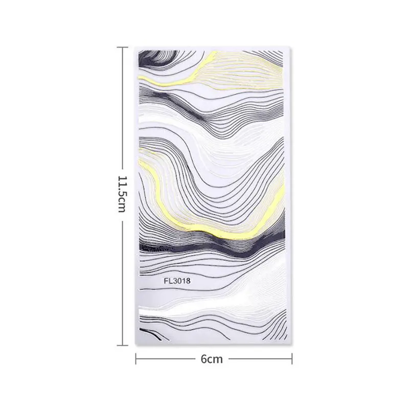 

Geometric Nail Stickers Gold Metal Adhesive Nail Decals Design Lines Stripe Tape Wraps Slider For Manicure Decor