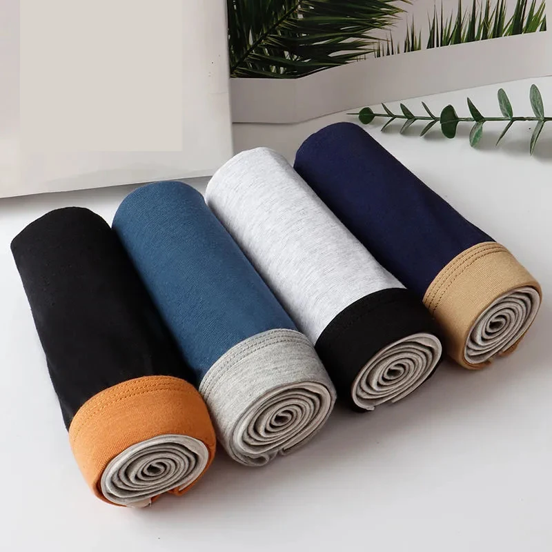 Mens 4Pcs\ Hot Sale Men's Underwear Boxers Cotton Boxer Shorts Male Panties Breathable Boxing Underpants Short Homme