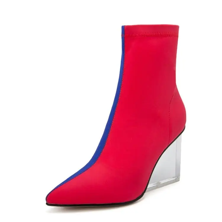 Ботильоны для женщин повседневные короткие ботинки женские на прозрачном