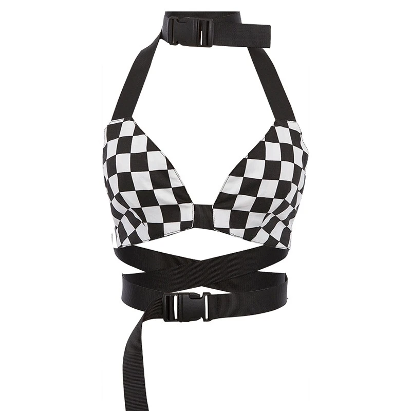 Летний Регулируемый кроп топ Привлекательный Топ с пряжкой V образный вырез