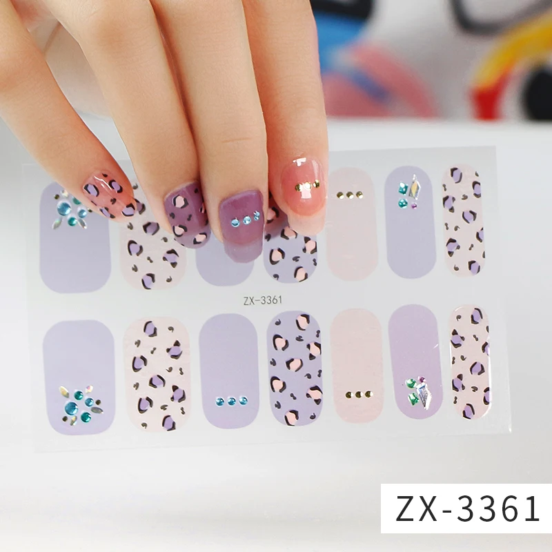 1sheet glitter Stickers Fashion Trend Nail Art Wraps Nail Polish Ins Styles winter Stickers Adhesive Manicure Decorations images - 6