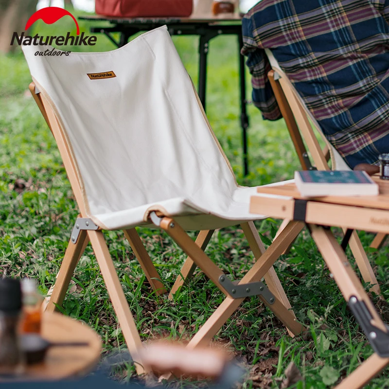 Naturehike Camping Folding Chair Fishing Portable Solid Wood Beech Picnic Sketch Wooden Outdoor Travel BBQ | Спорт и развлечения