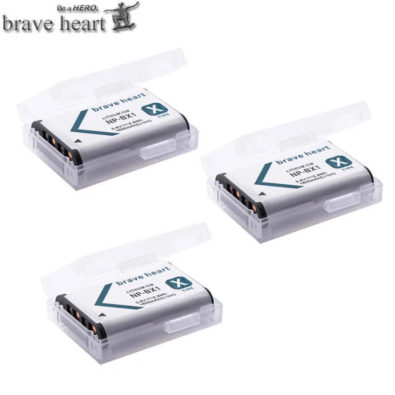 3battery Горячая 3x NPBX1 акумуляторная батарея NP-BX1 np bx1 батарея+ зарядное устройство для sony комплектующие фотоаппарата sony DSC RX1 RX100 AS100V M3 M2 HX300 HX400 HX50 HX60 GWP88 AS15 WX350 - Цвет: 3battery