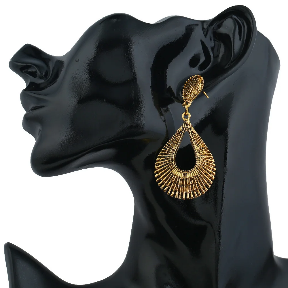 Винтажные большие серьги-капли для женщин тибетские антикварные серебряные