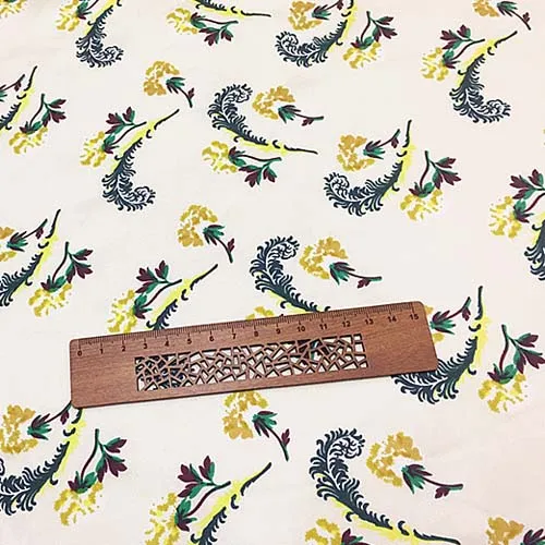 Мини цветочный узор натуральный шелк саржевая шелковая ткань дизайн STW072 | Дом и