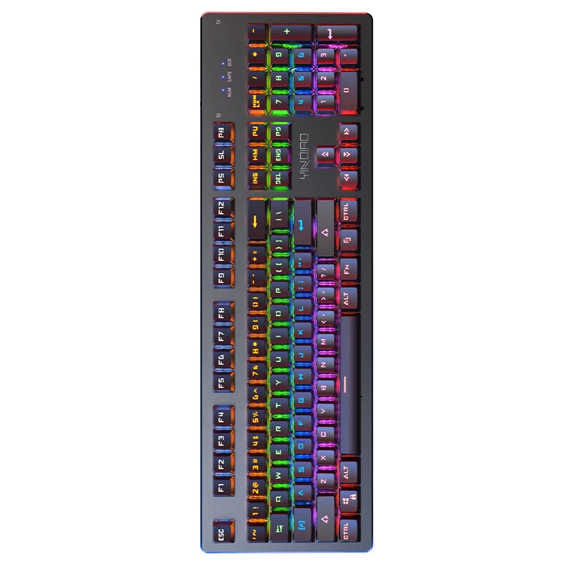 

Newest Wired Mechanical Keyboard 104 Keys Auto Switch Shaft Punk Keyboard LED Backlight Professional Computer Gaming Keyboard