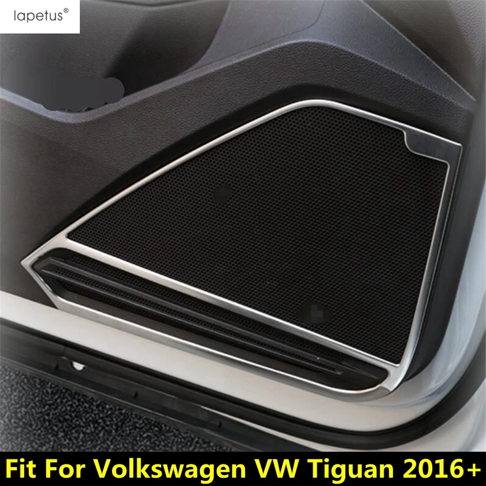 

Accessories For Volkswagen VW Tiguan 2016 - 2022 Door Stereo Speaker Audio Sound Frame Cover Kit Trim Stainless Steel Interior