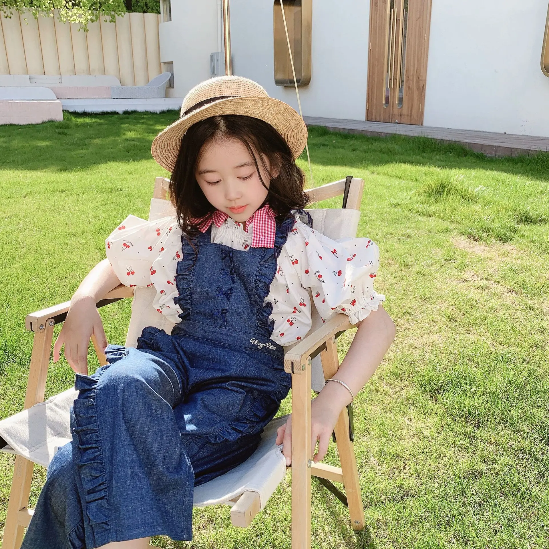 

2021 Kids pants overall denim trousers spring summer baby clothing