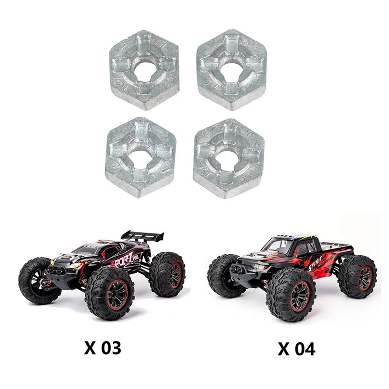 

4Pcs Metal Wheel Hex Adapter Combiner for XLF X03 X04 X-03 X-04 1/10 RC Car Monster Truck Spare Parts Accessories