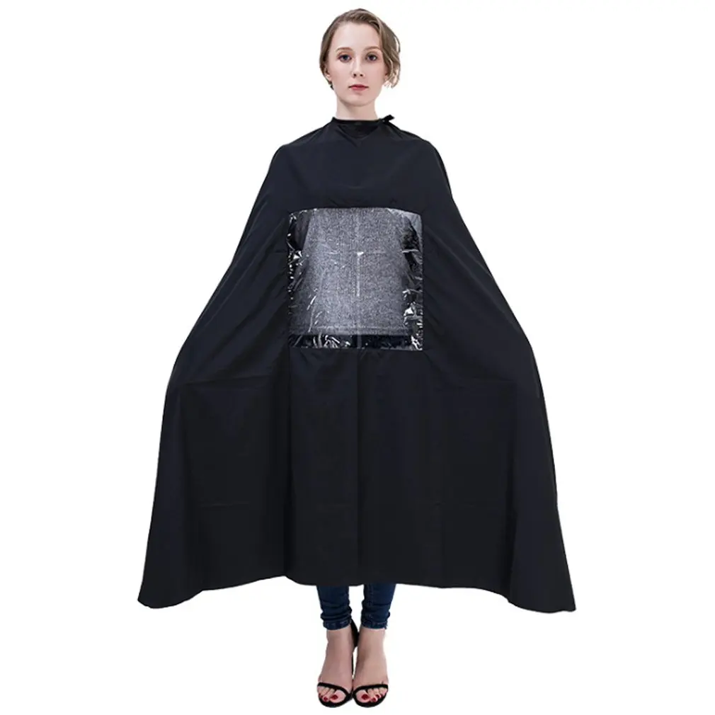 

Водонепроницаемая прозрачная ткань для стрижки волос с антипригарным покрытием квадратная ткань для взрослых для парикмахерской водонепр...