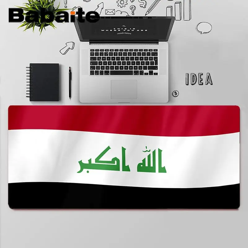 

Babaite High Quality Iraq Flag Rubber PC Computer Gaming mousepad Free Shipping Large Mouse Pad Keyboards Mat